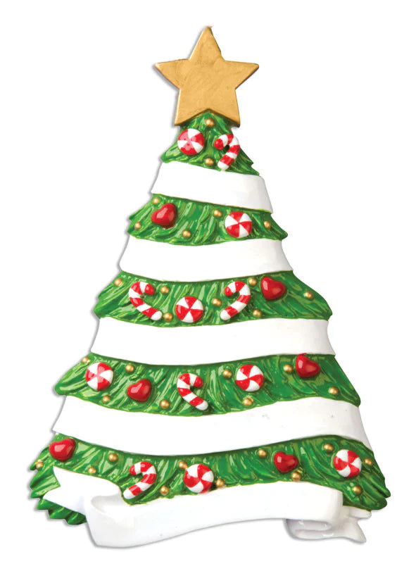 Ribbon Tree Family/Grandma/Grandkids Personalize Ornament