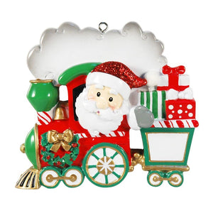 Santa Train Personalize Christmas Ornament