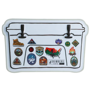 Yetti Cooler with Travel Stickers Personalized Ornment