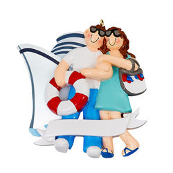 Love on a Cruise Ship Personalize Christmas Ornament